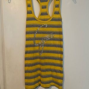 Guess ribbed sleeveless tank top with bling Small